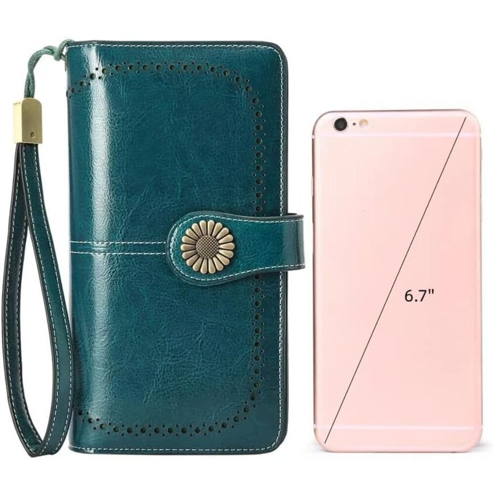 Wallets for Women Leather Credit Card Holder with RFID Blocking Large Capacity W - Picture 5 of 7